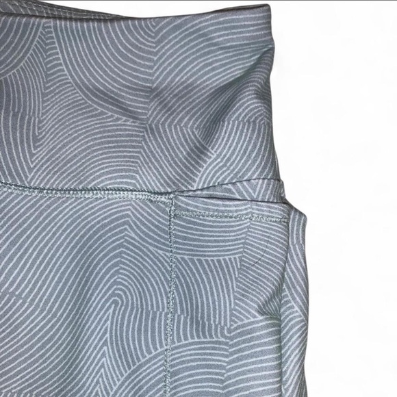 Avia Swirl Design Sage Green Athletic Leggings with pockets - Picture 2 of 3